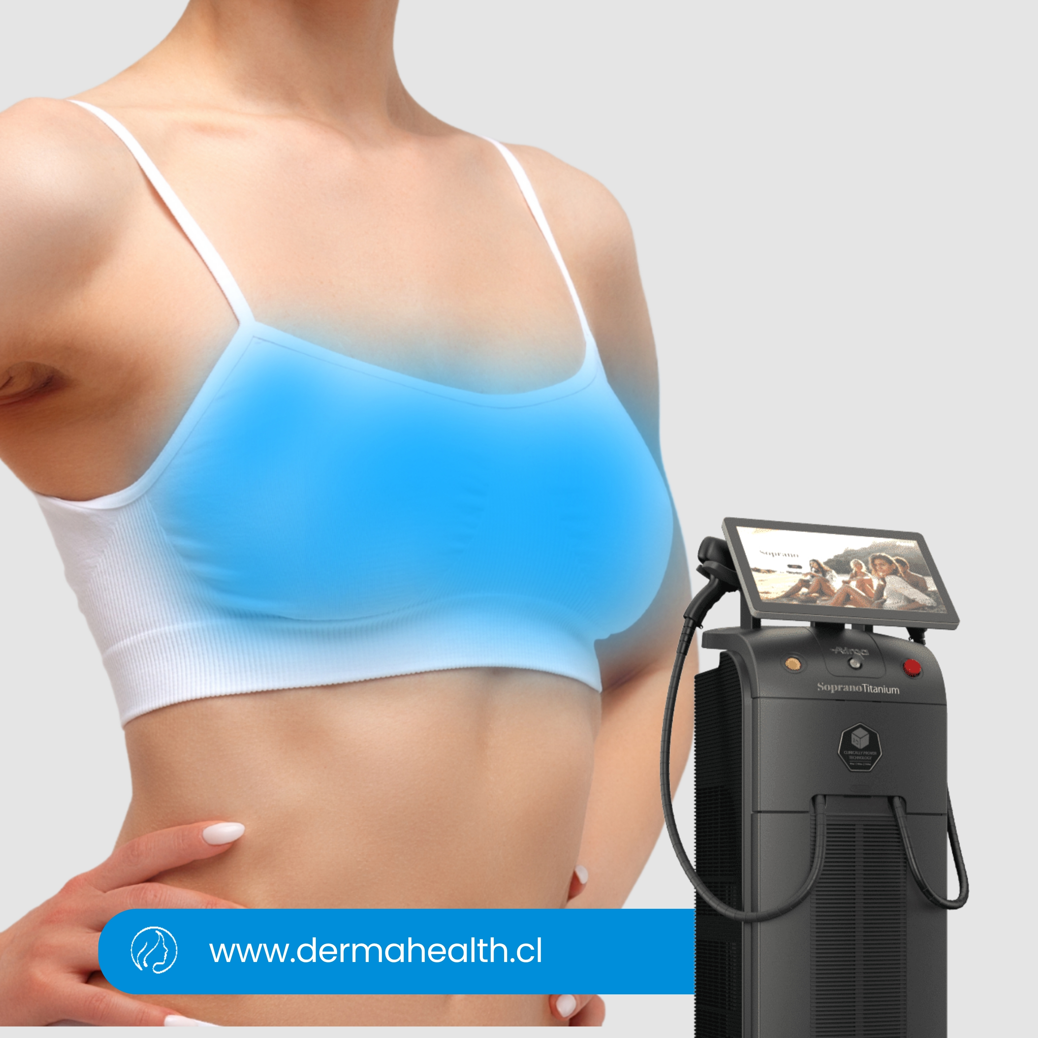 DEPILACIÓN LÁSER SOPRANO TITANIUM - Pecho mujer - 6 SESIONES