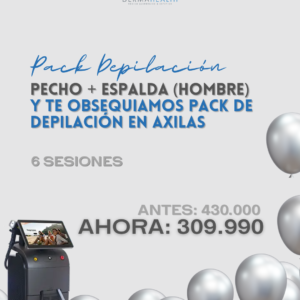 DEPILACIÓN LÁSER SOPRANO TITANIUM - PECHO + ESPALDA (HOMBRE) - 6 SESIONES