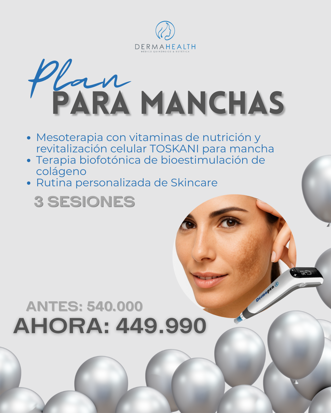 Plan para manchas - 3 SESIONES