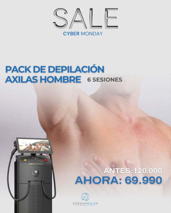 DEPILACIÓN LÁSER SOPRANO TITANIUM - AXILAS HOMBRE - 6 SESIONES