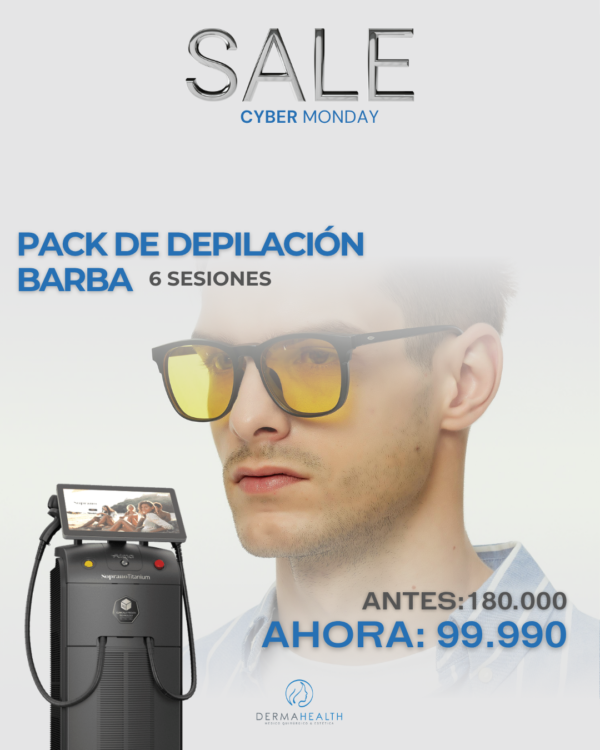 DEPILACIÓN LÁSER SOPRANO TITANIUM - BARBA - 6 SESIONES