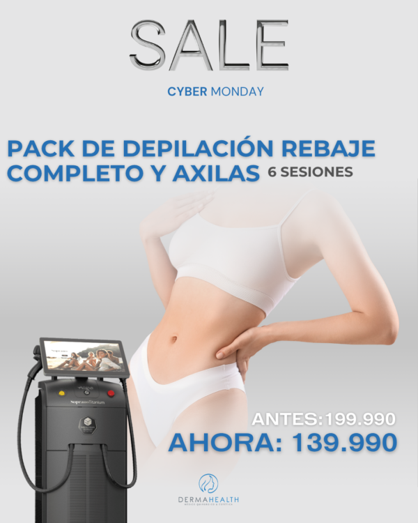 DEPILACIÓN LÁSER SOPRANO TITANIUM - REBAJE COMPLETO Y AXILAS - 6 SESIONES