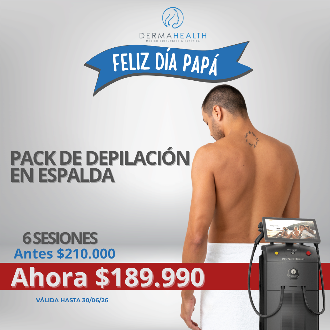 DEPILACIÓN LÁSER SOPRANO TITANIUM - ESPALDA - 6 SESIONES