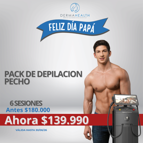 DEPILACIÓN LÁSER SOPRANO TITANIUM - PECHO - 6 SESIONES