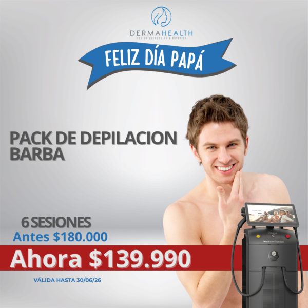DEPILACIÓN LÁSER SOPRANO TITANIUM - BARBA - 6 SESIONES