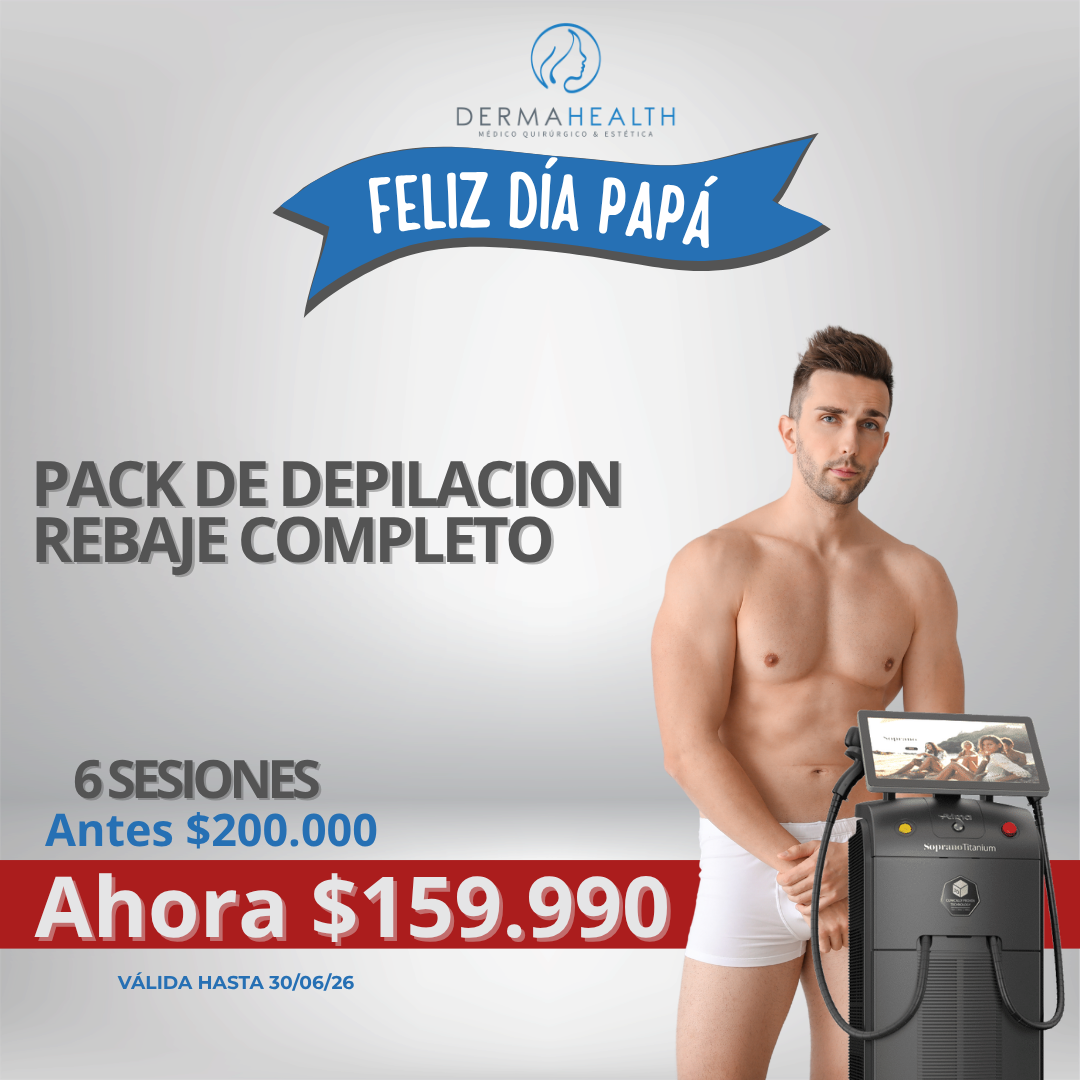 DEPILACIÓN LÁSER SOPRANO TITANIUM – REBAJE COMPLETO – 6 SESIONES