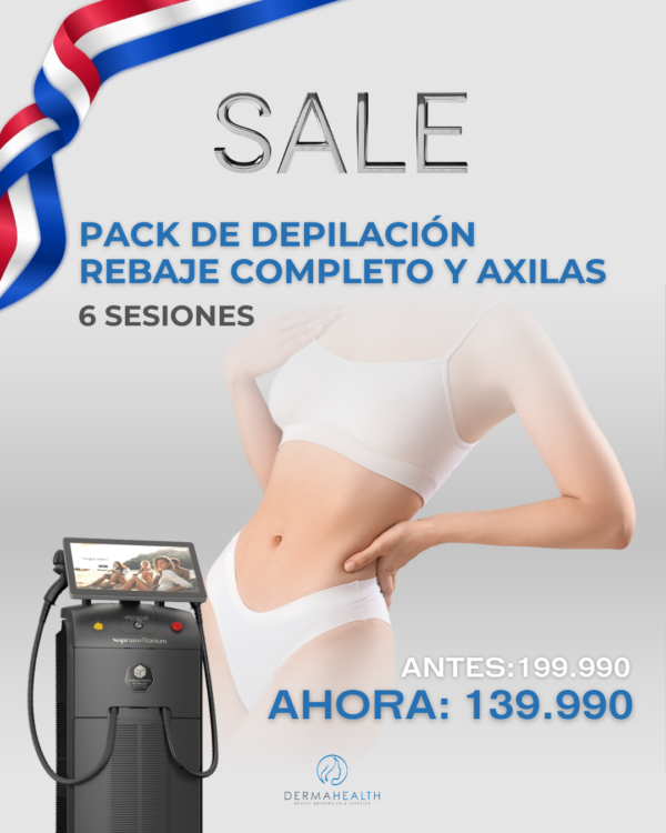 DEPILACIÓN LÁSER SOPRANO TITANIUM - REBAJE COMPLETO Y AXILAS - 6 SESIONES